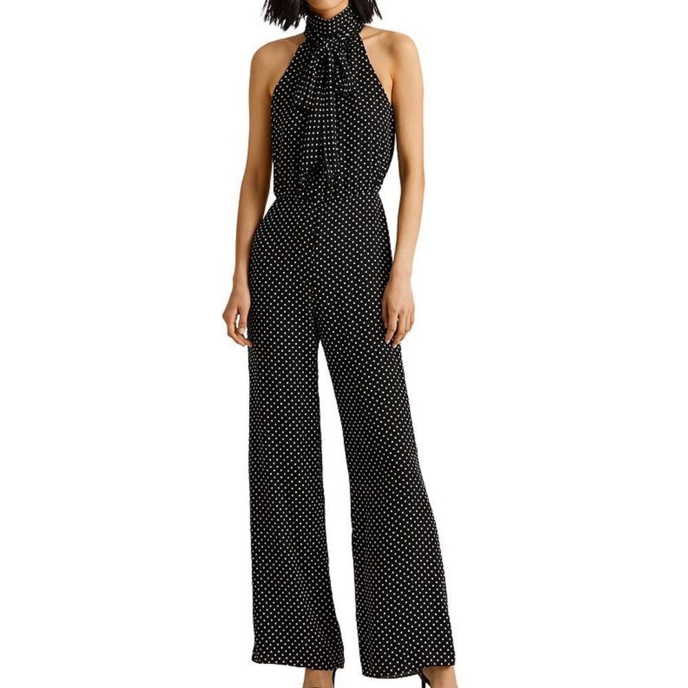 Ralph Lauren Polka Dot Halter Jumpsuit